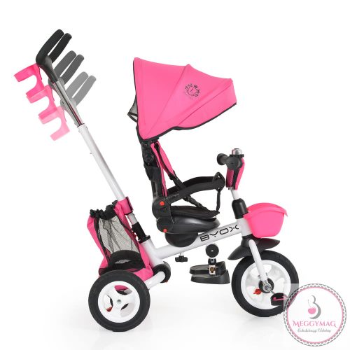 BYOX Flexy lux tricikli szülőkaros pink