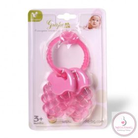 DUCK szillikon rágóka szőlő alakú PINK