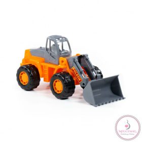 POLESIE traktor tolólapáttal NARANCS/SZÜRKE