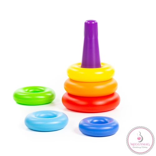 Polesie Toys  karikatorony montessori, műanyag SZÍNES