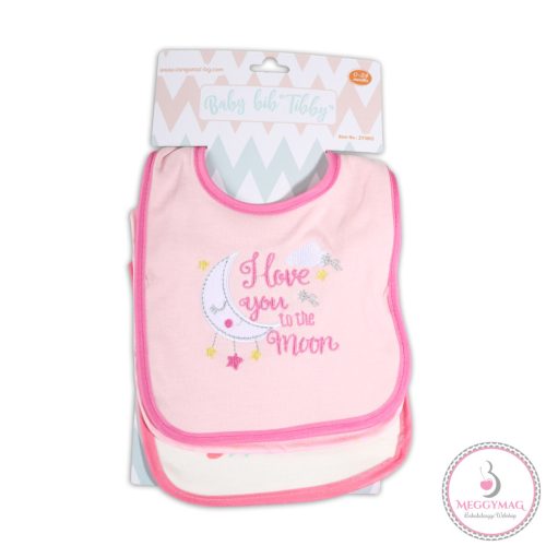 TIBBY előke 3 db újszülött méret RÓZSASZÍN/PINK