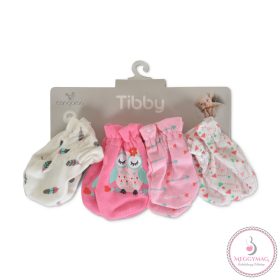   TIBBY kis kesztyűk 4 pár újszülött méret pamut lányos/PINK 