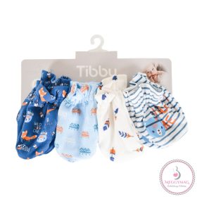   TIBBY kis kesztyűk 4 pár újszülött méret pamut fiús/KÉK