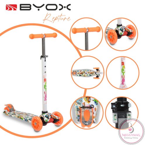 BYOX Rapture roller elöl dupla kerekes narancs
