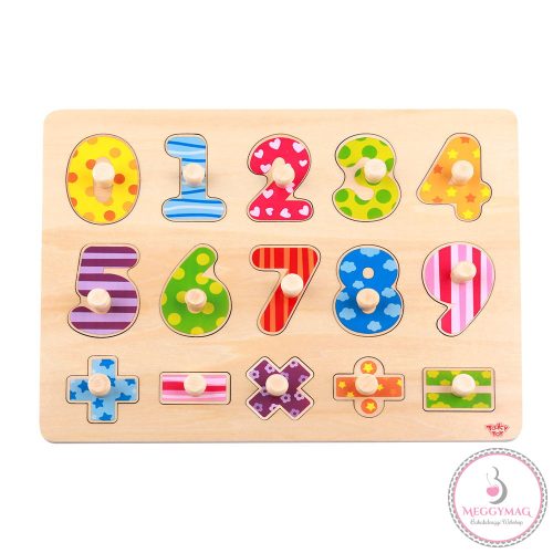 TOOKY Toy fapuzzle számok  -16dbos