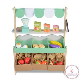 Moni Toys Fajáték fa szupermarket szett 50x45x21cm