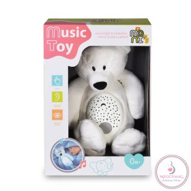 Moni Toys Lamp éjjeli lámpa maci plüss projector fehér