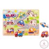 TOOKY Toy fapuzzle járművek  -10dbos