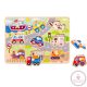 TOOKY Toy fapuzzle járművek  -10dbos