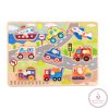 TOOKY Toy fapuzzle járművek  -10dbos