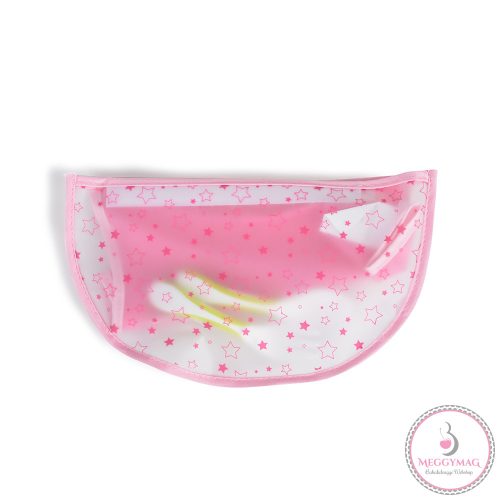 GLAM előke tépőzáras, zsebbel, műanyag PINK