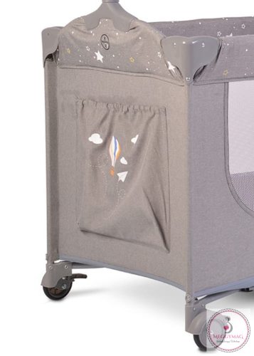 Cangaroo Once upon2 2 szint utazóágy zenélő forgó játékkal szürke
