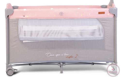 Cangaroo Once upon2 2 szint utazóágy zenélő forgó játékkal pink