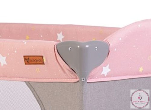 Cangaroo Once upon2 2 szint utazóágy zenélő forgó játékkal pink