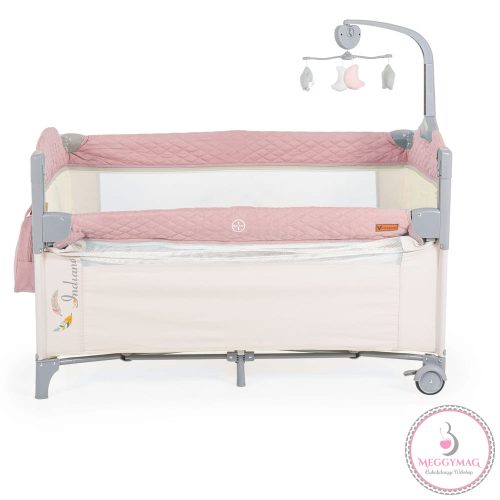 Cangaroo Indiana 2 szintes utazóágy tároló rekesz, kistáska 14kg pink