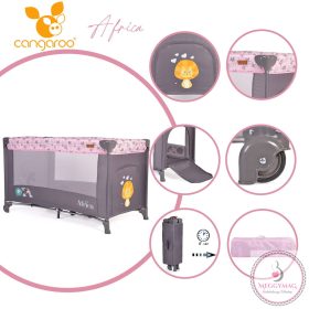 Cangaroo Africa 1 szintes utazóágy 14 kg pink
