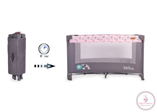 Cangaroo Africa 1 szintes utazóágy 14 kg pink
