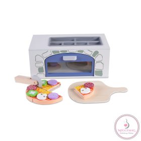 Moni Toys Fajáték fa pizzasütő