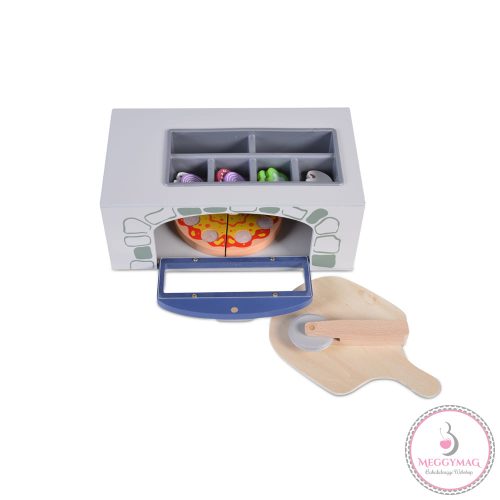 Moni Toys Fajáték fa pizzasütő