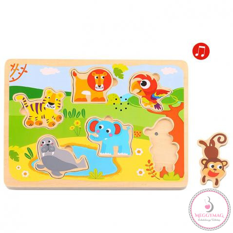 TOOKY fapuzzle safari állatos hanggal 7 dbos