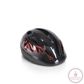 BICIKLIS SISAK  lángnyelves 48-54 cm S méret FEKETE