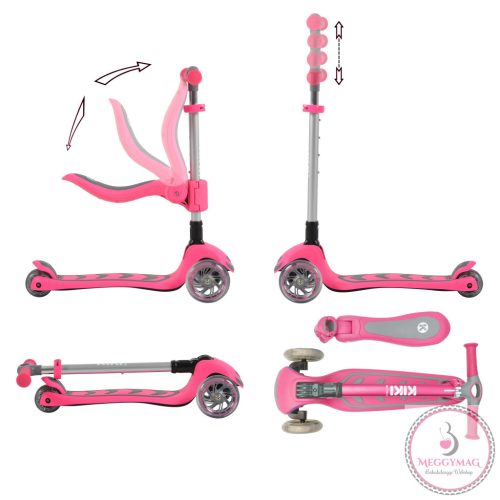KIKI 2in1 Átalakítható roller PINK