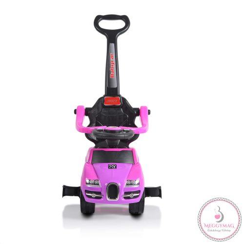 MONI Rider beülős autó tolókarral pink
