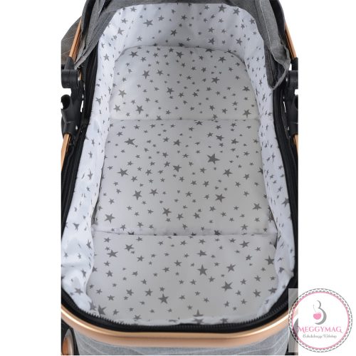 MONI Midas átalakítható sport/mózes babakocsi + táska, +fekvőbetét SZÜRKE