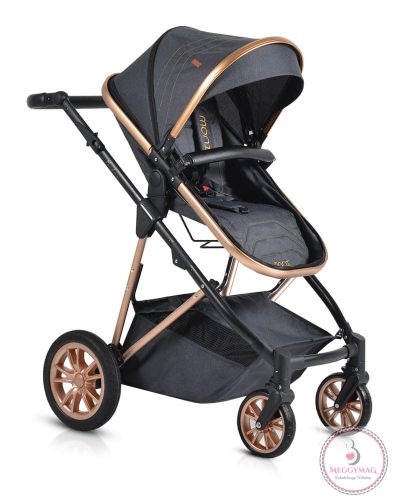 MONI Midas átalakítható sport/mózes babakocsi + táska, +fekvőbetét FEKETE