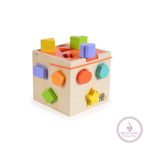 Moni Toys Fajáték fa formaberakó 14x14x13cm