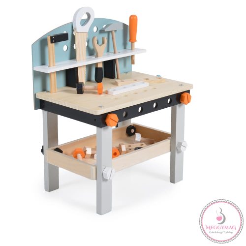 Moni Toys Fajáték fa szerelőpad 49x45x 29.5cm