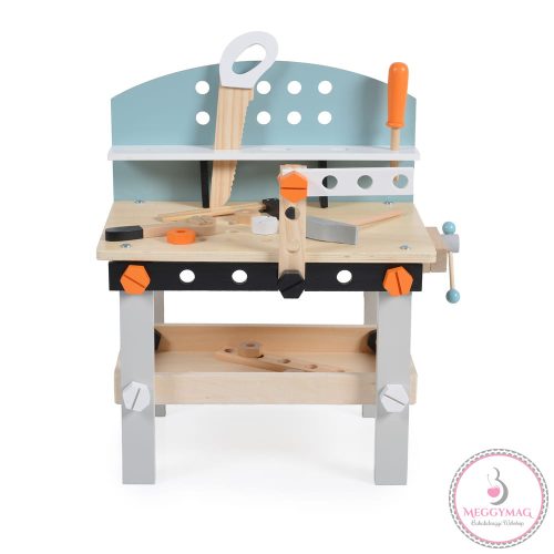 Moni Toys Fajáték fa szerelőpad 49x45x 29.5cm