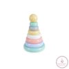 Moni Toys FAJÁTÉK montessori torony karikákkal  8dbos