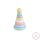 Moni Toys FAJÁTÉK montessori torony karikákkal  8dbos