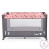 SAFARI utazóágy 1 szintes, zippes kibújóval, állatmintás PINK/rózsa