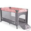 SAFARI utazóágy 1 szintes, zippes kibújóval, állatmintás PINK/rózsa