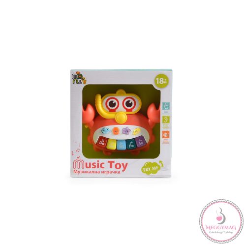 Moni Toys Műanyagjáték zenélő rák narancs