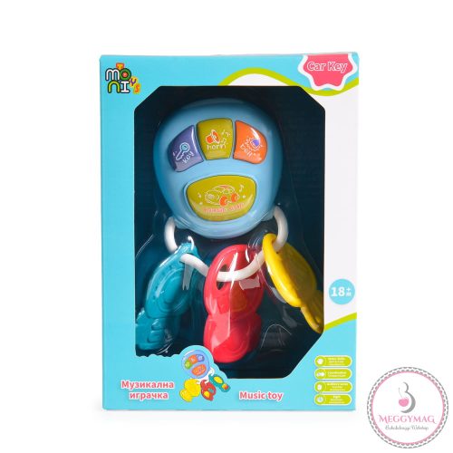 Moni Toys Műanyagjáték zenélő kocsikulcs kék