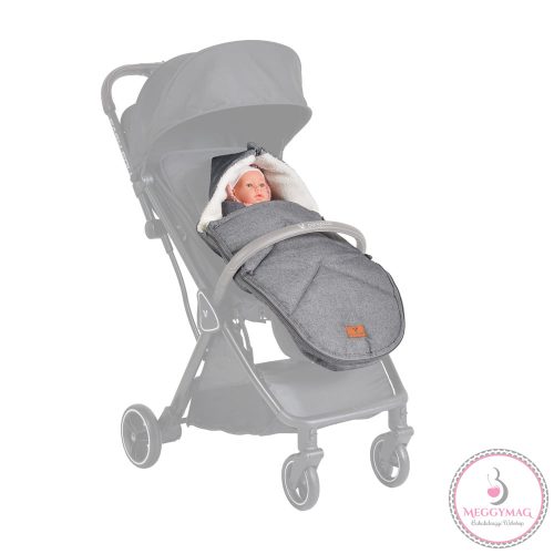 Cangaroo Luxe babakocsi lábzsák 42x80cm hordozós szürke