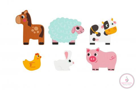 TOOKY fajáték fa farm puzzle 7 dbos szett, KÉSZLETEN A BOLTBAN!