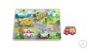 TOOKY Toy fapuzzle kirakó, forma illesztős közlekedés 9dbos