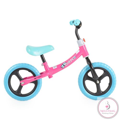 2B futóbicikli carbonszálas, 20kgig, emelhető ülés PINK/KÉK