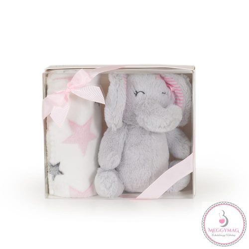 Cangaroo babatakaró 90x75cm elefánt plüss pink