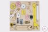 Moni Toys Montessori matatófal kicsi 30x30cm zsiráfos