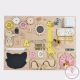 Moni Toys Montessori matatófal közép 50x37,5cm órás, lányos