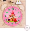 Moni Toys Montessori matatófal közép 50x37,5cm órás, lányos