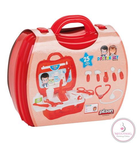 Pilsan doktor bőrönd piros