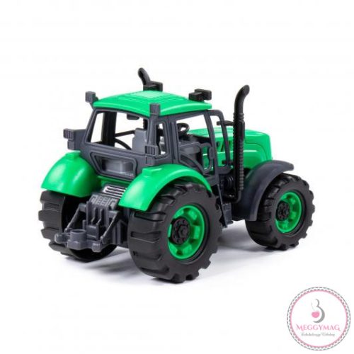 Polesie Toys  91222 lendkerekes, hátrahúzós traktor ZÖLD