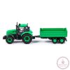 POLESIE Toys lendkerekes  traktor dönthető utánfutóval ZÖLD