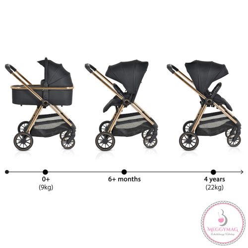 Cangaroo Hydra 2in1 babakocsi fekete